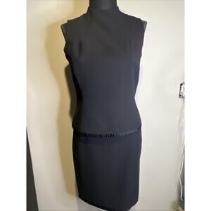 Yves Cossette Depeche Mode Black Sleeveless Dress Size 6 Classic